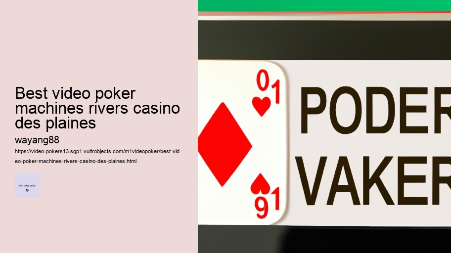 best video poker machines rivers casino des plaines