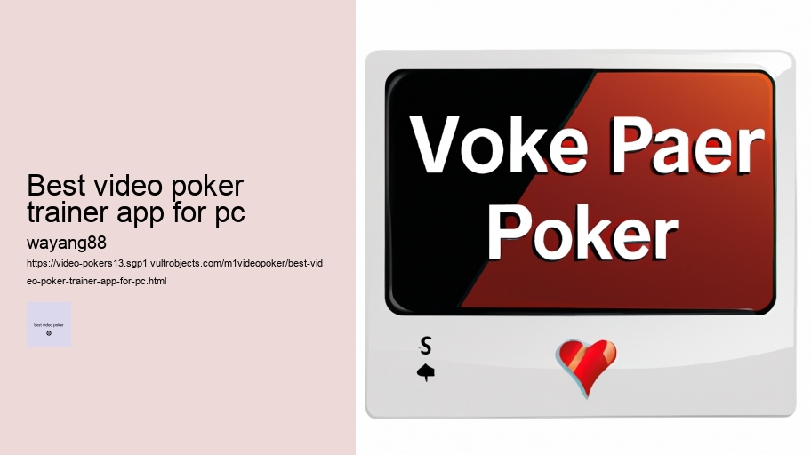 best video poker trainer app for pc